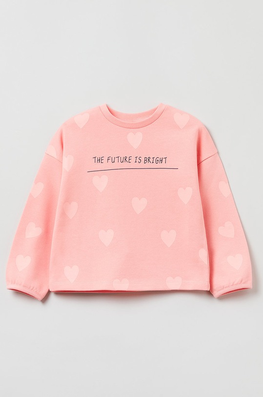 OVS Bluza bawełniana dziecięca nadruk różowy 1280252.Girl.3.10years.