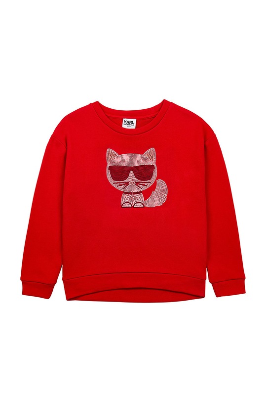 Karl Lagerfeld - Detská bavlnená mikina bavlna červená Z15338.86.108