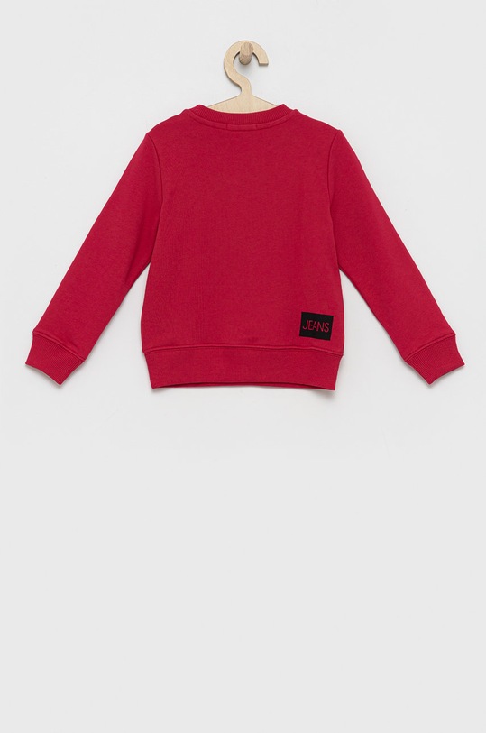 Calvin Klein Jeans - Dětská bavlněná mikina IU0IU00162.4890 růžová AW21