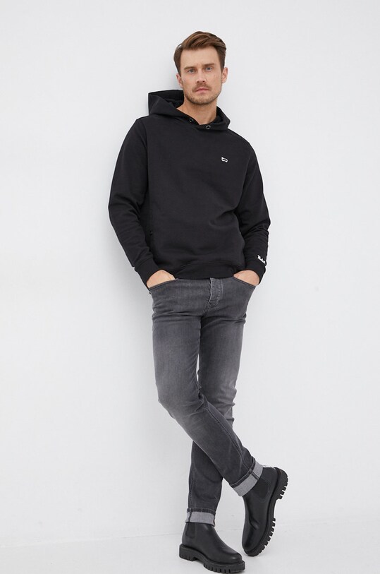 Mikina Woolrich nášivka černá CFWOSW0112MRUT2792