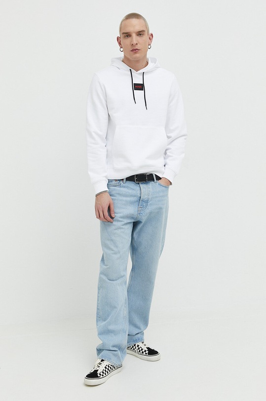 HUGO bluza bawełniana Daratschi214 50458700 biały AA00