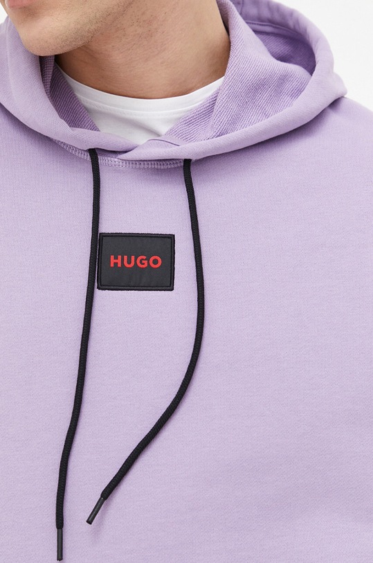 HUGO bluza bawełniana 50458700 fioletowy