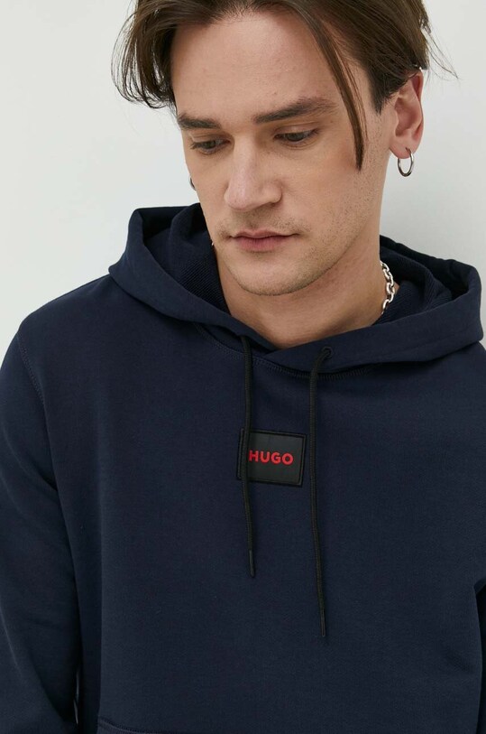 HUGO bluza bawełniana granatowy 50458700