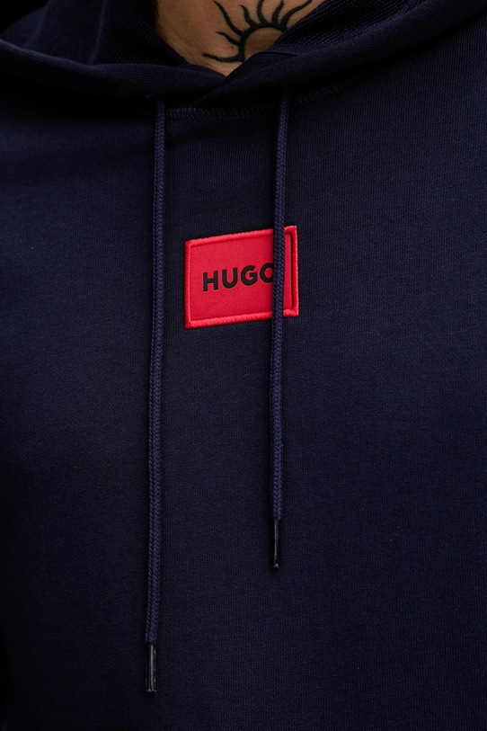 Βαμβακερή μπλούζα HUGO 50458700 σκούρο μπλε