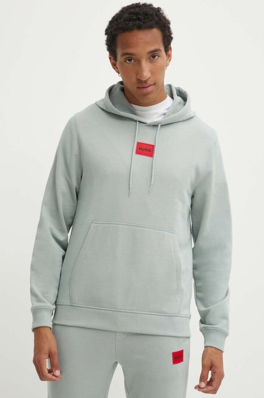 HUGO felpa in cotone con verde 50458700