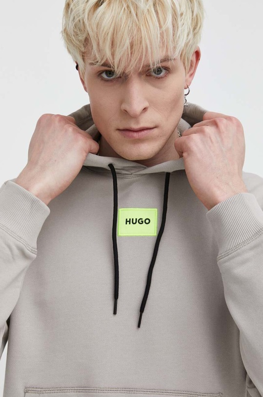 Βαμβακερή μπλούζα HUGO Kenno μπεζ 50458700