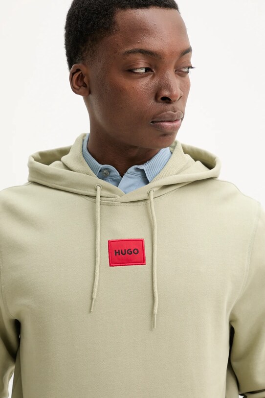 HUGO felpa in cotone verde 50458700