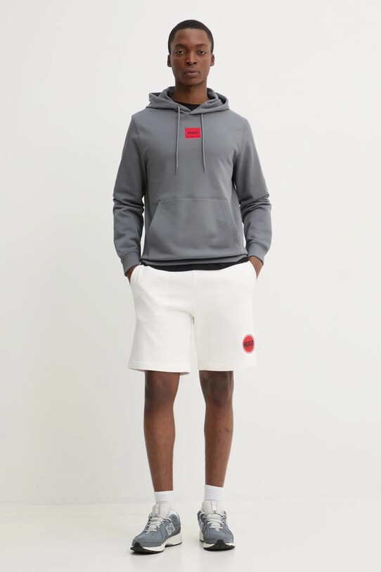 HUGO bluza bawełniana 50458700 szary AA00