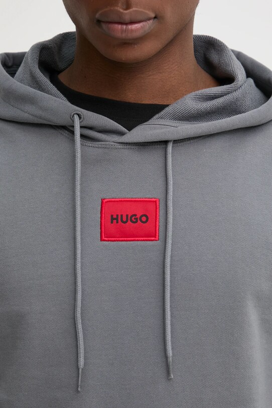HUGO bluza bawełniana 50458700 szary
