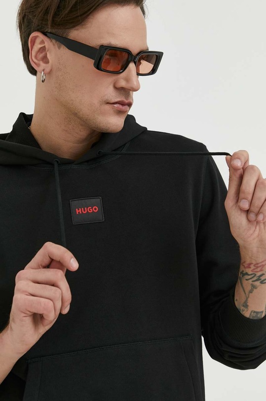 HUGO bluza bawełniana czarny 50458700