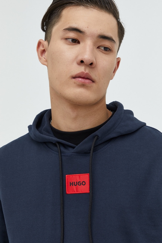 HUGO bluza bawełniana granatowy 50458700