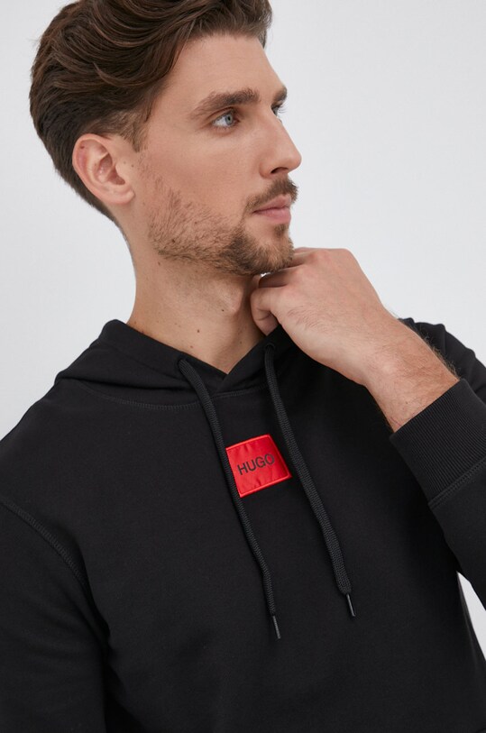 HUGO bluza bawełniana czarny 50458700