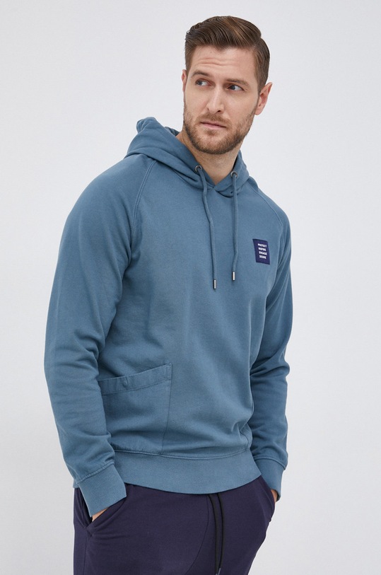 S.Oliver Bluza bawełniana z kapturem niebieski 2102869