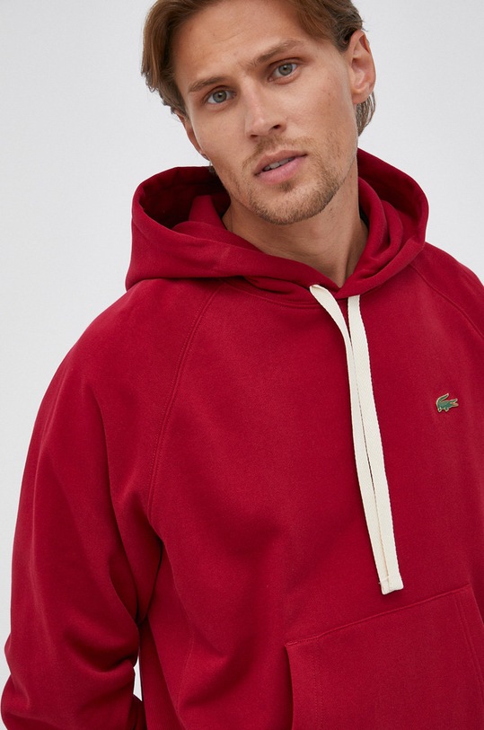 Lacoste Bluza bawełniana SH9202 czerwony SH9202