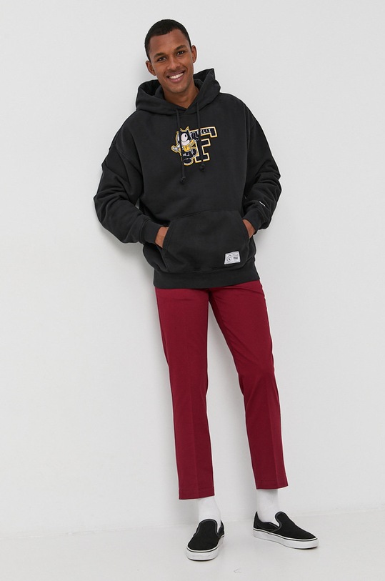 Bavlněná mikina Levi's s kapucí černá A1246.0000