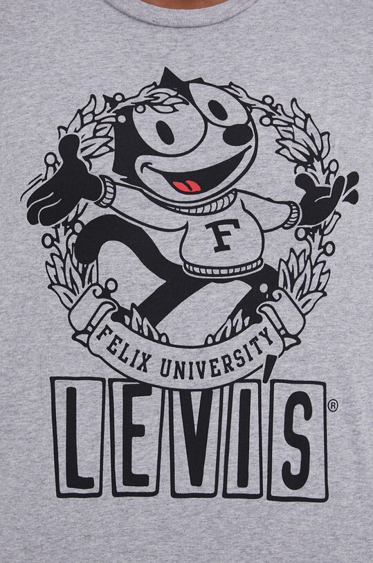 Bavlněné tričko Levi's A1313.0000 šedá