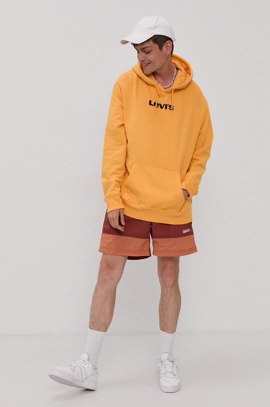 Βαμβακερή μπλούζα Levi's πορτοκαλί A2410.0002