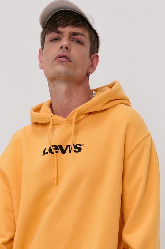 Βαμβακερή μπλούζα Levi's A2410.0002 πορτοκαλί