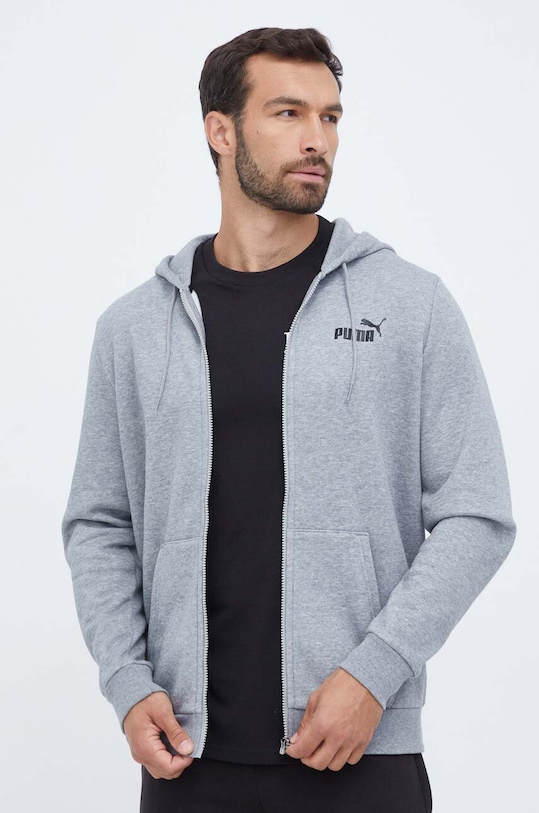 Dukserica Puma bez uzorka siva 586702