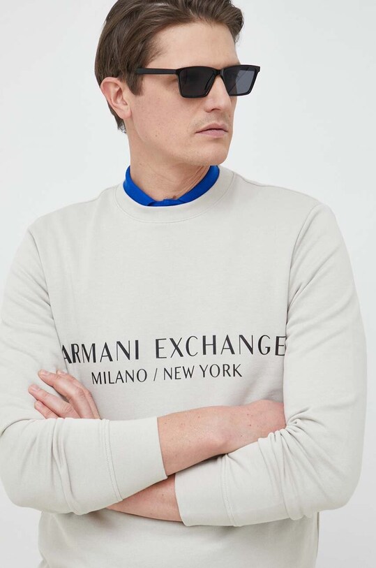 Dukserica Armani Exchange 8NZM88.ZJKRZ zelena