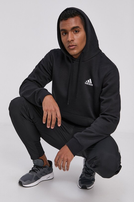 adidas Bluza Essentials z kapturem czarny GV5294