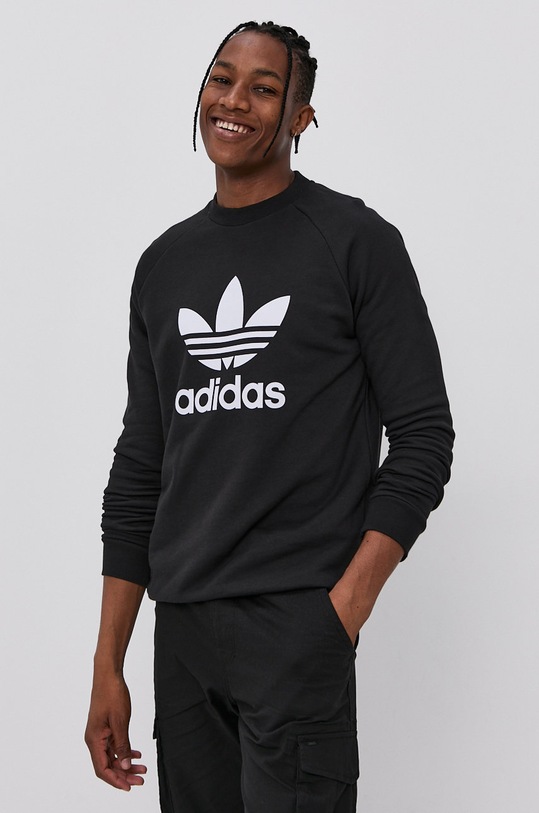 adidas Originals βαμβακερή μπλούζα H06651 μαύρο AW21