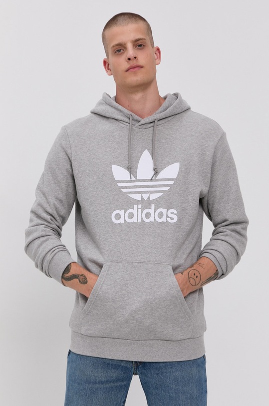 Βαμβακερή μπλούζα adidas Originals γκρί H06669