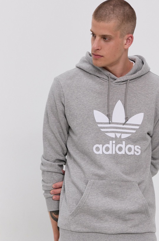 Βαμβακερή μπλούζα adidas Originals H06669 γκρί