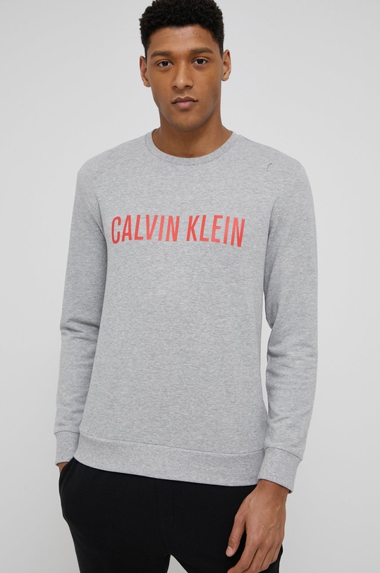 Calvin Klein Underwear Longsleeve piżamowy bawełna szary 000NM1960E.4890