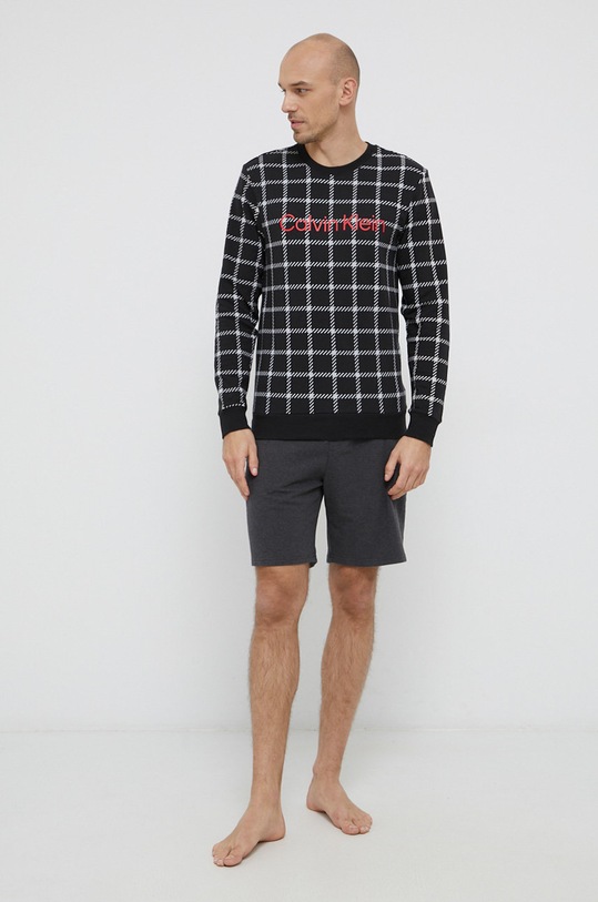 Pyžamová mikina Calvin Klein Underwear 000NM2222E.4890 černá AW21