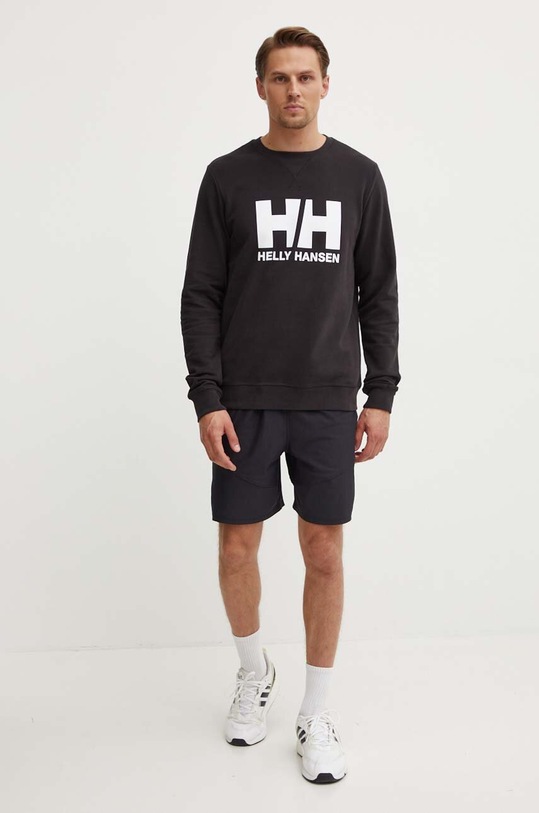 Bavlněná mikina Helly Hansen 34000 černá SS24