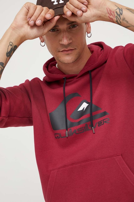 Quiksilver bluza z kapturem bordowy EQYFT04450