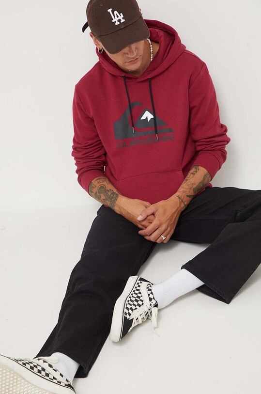 Mikina Quiksilver EQYFT04450 burgundské AW23