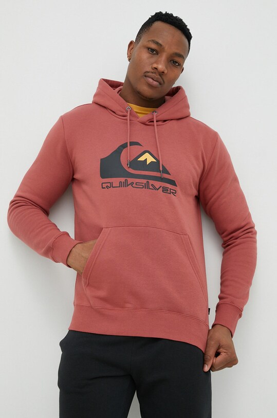 Quiksilver bluza z kapturem bordowy EQYFT04450