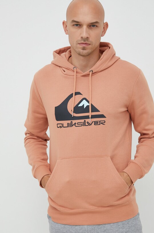 Quiksilver bluza z kapturem pomarańczowy EQYFT04450