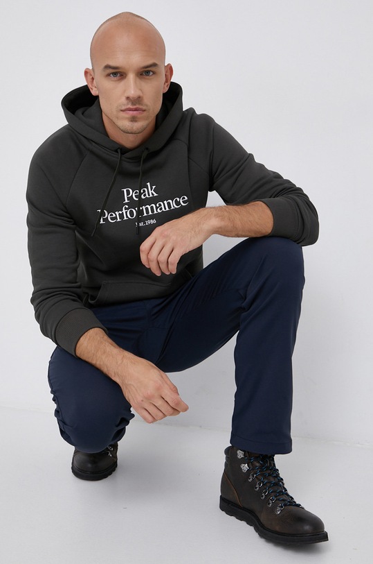 Peak Performance Bluza z kapturem zielony G75874