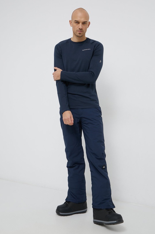 Vlnené tričko s dlhým rukávom Peak Performance G76147. tmavomodrá AW21