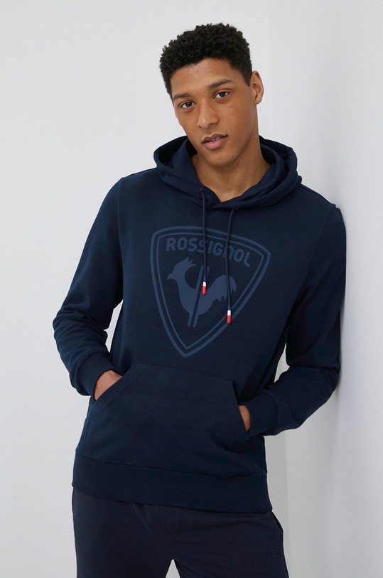 Rossignol bluza dresowa nadruk granatowy RLKMS09