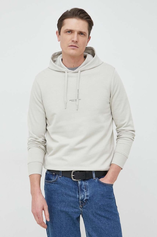 Armani Exchange hanorac de bumbac uni verde 8NZM94.ZJKRZ