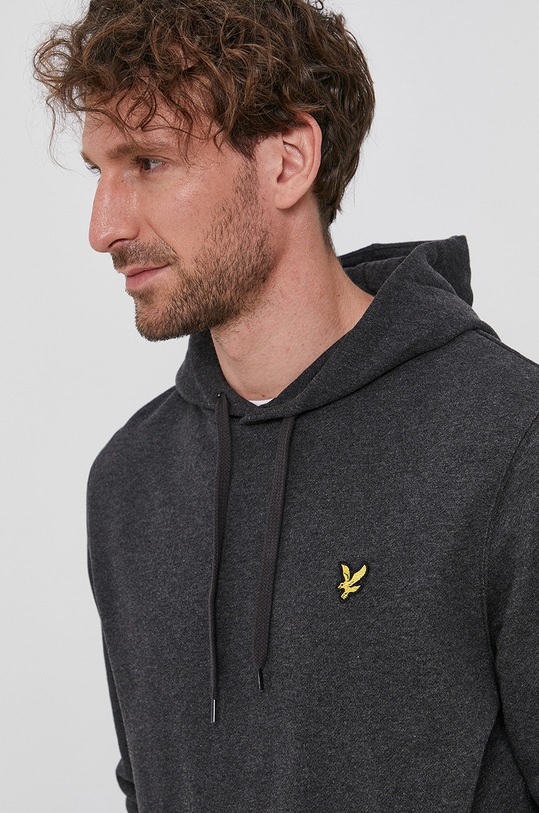 Lyle & Scott felpa in cotone con grigio ML416VOG.398