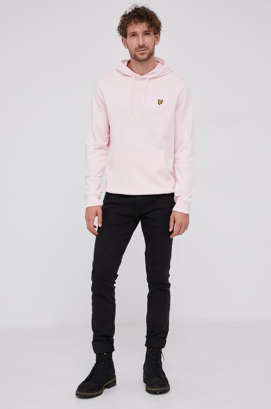 Lyle & Scott - Hanorac de bumbac ML416VOG.W488 roz AW21