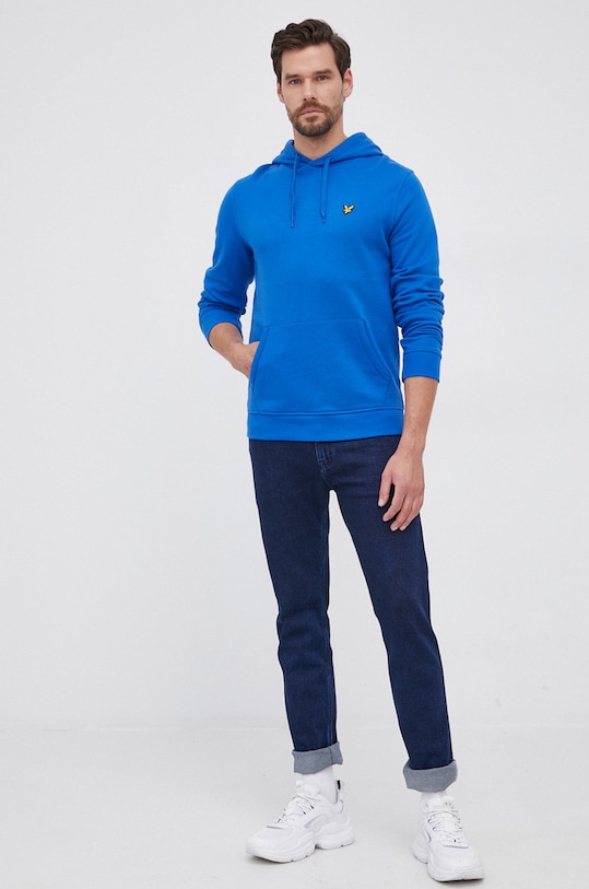Lyle & Scott - Bluza bawełniana ML416VOG.W489 niebieski AW21