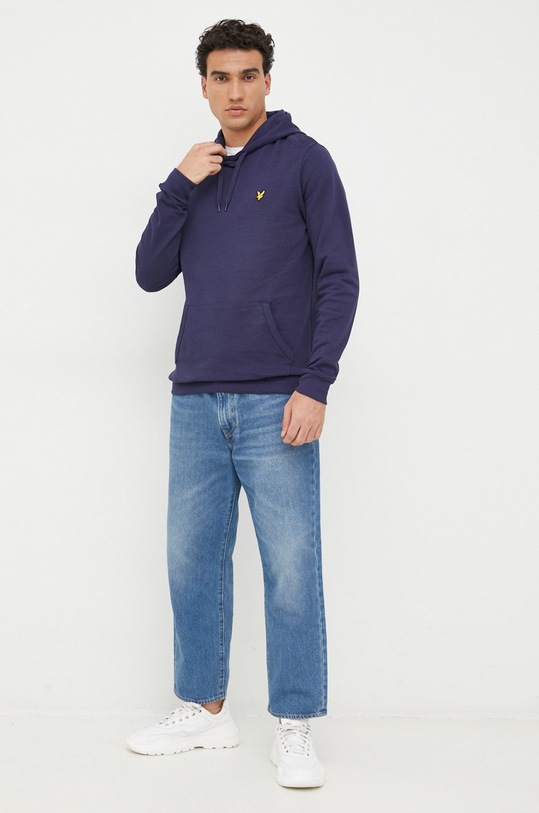Lyle & Scott pamut melegítőfelső ML416VOG.Z99 sötétkék AW22
