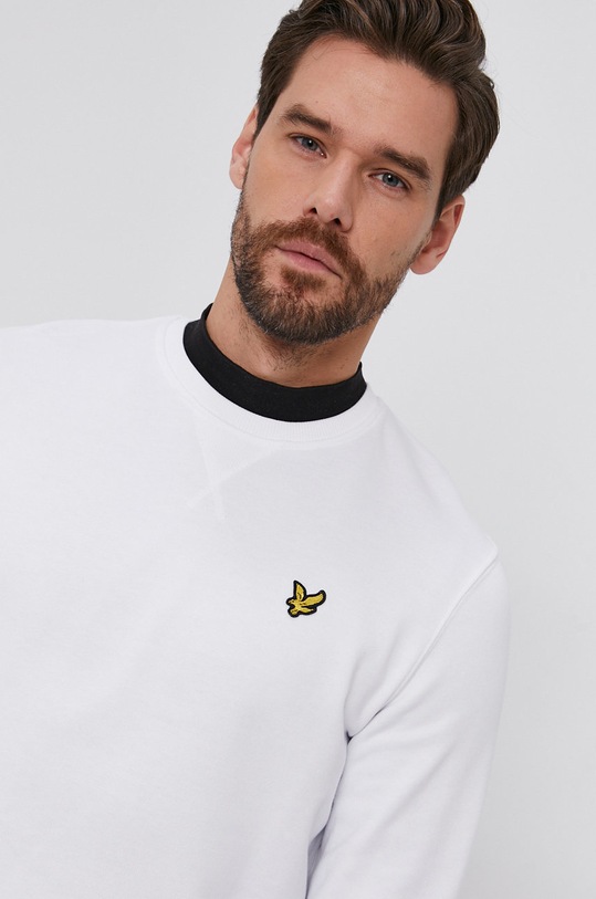 Lyle & Scott Bluza bawełniana bawełna biały ML424VOG.626