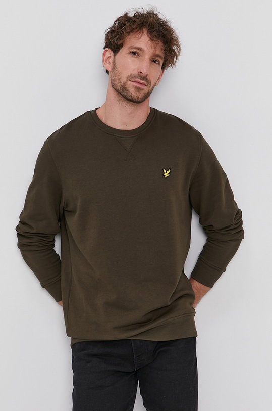 Lyle & Scott - Hanorac de bumbac verde ML424VOG.W485