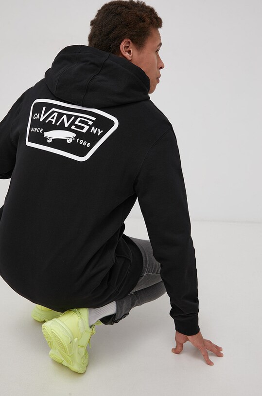 Vans pamut melegítőfelső pamut fekete VN0A45CJBLK1