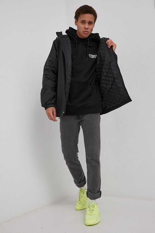 Pamučna dukserica Vans VN0A45CJBLK1 crna AW21