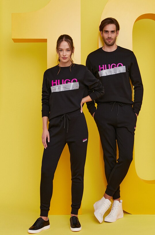 Bavlněná mikina Hugo černá 50436126.