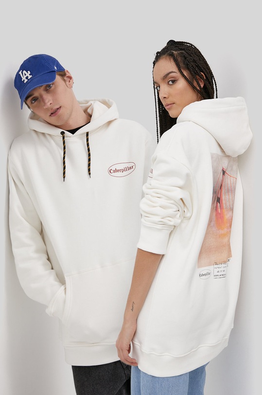 Bavlnená mikina CAT Footwear bavlna béžová 2910507.12398