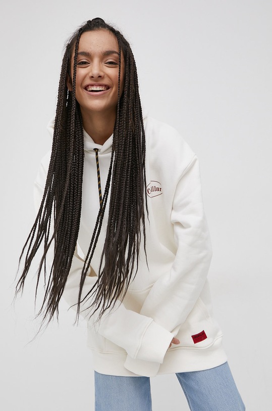 Bavlnená mikina CAT Footwear 2910507.12398 béžová AW21